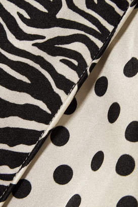 Stella McCartney Scarlet Snuggling Printed Stretch-silk Pajama Set - Black