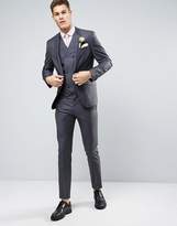 Thumbnail for your product : ASOS Design Wedding Slim Suit Pant 100% Wool In Charcoal