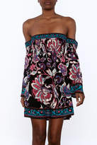 Thumbnail for your product : Flying Tomato Off The Shoulder Print Mini Dress