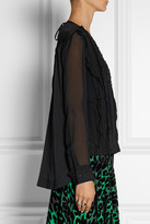 Thumbnail for your product : Preen Line Mercer ruffled silk crepe de chine top
