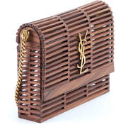 Thumbnail for your product : Saint Laurent Small Kate Wooden Weave Box Bag