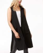 Thumbnail for your product : Kensie Pleated Open-Front Vest