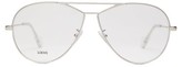 Thumbnail for your product : Loewe Eyewear - Teardrop Metal Aviator Glasses - Silver