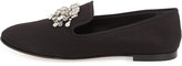 Thumbnail for your product : Giuseppe Zanotti Fabric Loafer with Jeweled Detail, Black