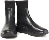 Thumbnail for your product : Stuart Weitzman Evonna Paneled Neoprene And Leather Ankle Boots