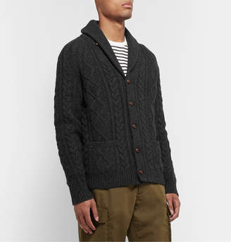 Polo Ralph Lauren Shawl-Collar Cable-Knit Wool And Cashmere-Blend Cardigan
