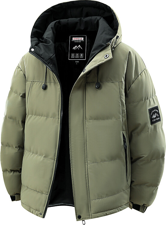 NONE New Fashion Brand Cotton Jacket Men & apos;s Work Windproof Warm Coat Casual Versatile Fleece-lined Thickened Hooded Parka S-6XL