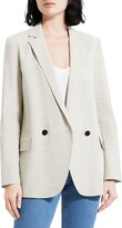 Thumbnail for your product : Theory Double Breasted Linen Blend Blazer