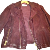 Thumbnail for your product : Leon & HARPER Burgundy Leather Jacket