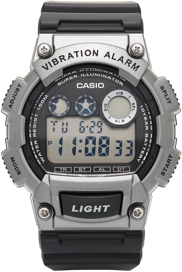 Casio Men's 10Year Battery Digital Vibration Alarm Watch W735H