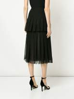 Thumbnail for your product : Oscar de la Renta tiered box pleated skirt