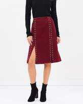 Thumbnail for your product : Maison Scotch Studded Wool Skirt