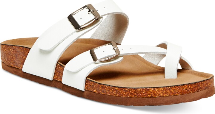 White Madden Girl Footbed Buy White Flat Sandals For Women By