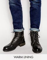 Thumbnail for your product : ASOS Workboots With Shearling Look Lining