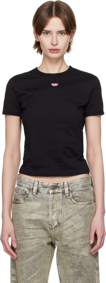 Diesel Black T-Uncutie-Long-D T-shirt