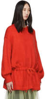 Thumbnail for your product : Undercover Red Mohair Drawstring Sweater