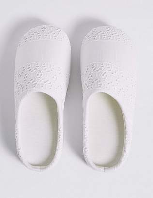 Marks and Spencer Broidery Mule Slippers
