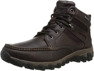 Rockport Men's Cold Springs Plus Mocc Toe Boot - High 7 Eyelets Dark Brown Tumbled Leather 7 M (D)-7 M