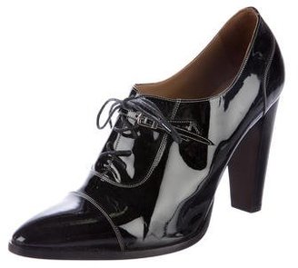 Hermes Patent Leather Oxford Pumps