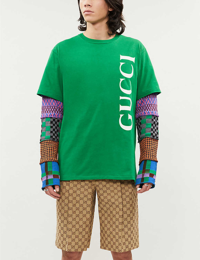green gucci shirt