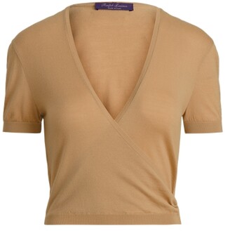 Ralph Lauren Collection Ralph Lauren Cashmere Short-Sleeve Wrap Sweater -  ShopStyle