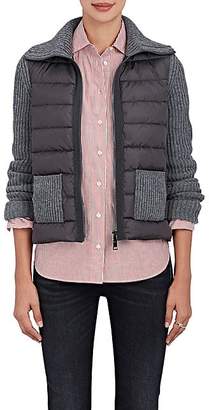 Moncler Women's Down-Quilted & Wool-Cashmere Sweater - Medium Grey