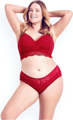 Avenue  Women's Plus Size Bra Fshn Balconette - Rose Red - 44d : Target
