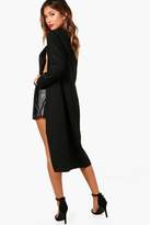 Thumbnail for your product : boohoo Thigh Split Tuxedo Dress
