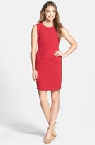 Thumbnail for your product : BCBGMAXAZRIA 'Blakely' Pleat Detail Crepe Sheath Dress