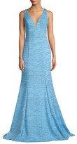 Thumbnail for your product : Jovani Glitter Side Cutout Mermaid Gown