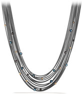 Thumbnail for your product : David Yurman Multi-Row Chain Necklace with Hematine and Garnet