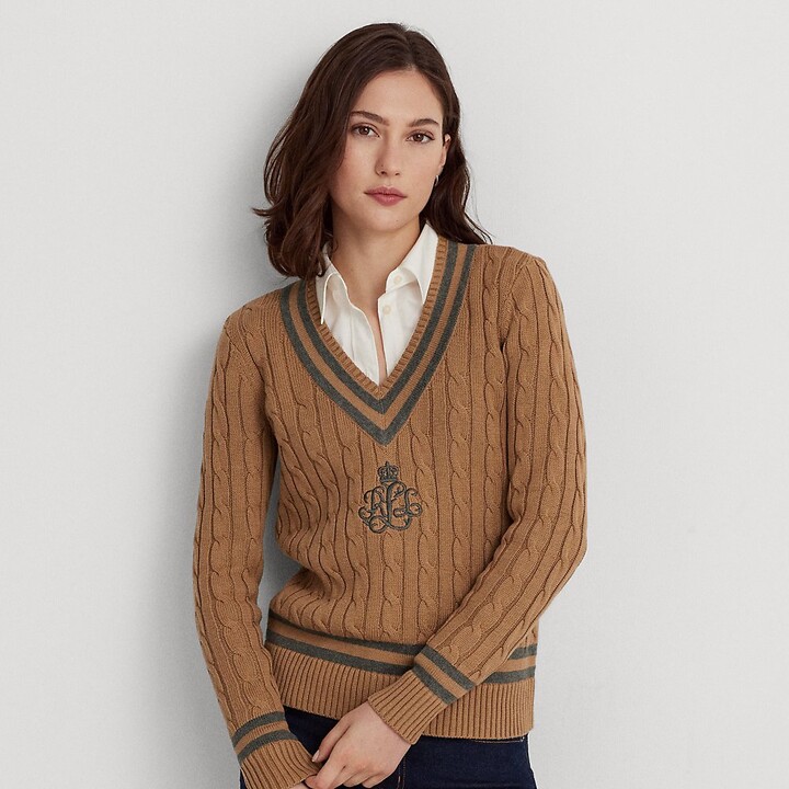 Lauren Ralph Lauren Ralph Lauren Cable-Knit Cotton Cricket Sweater -  ShopStyle