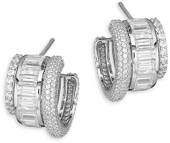 ZLXPRO 18K Gold Round Hoop Earrings Sterling Silver Twist Huggies Ear Studs Minimalist Earrings for Women Girls