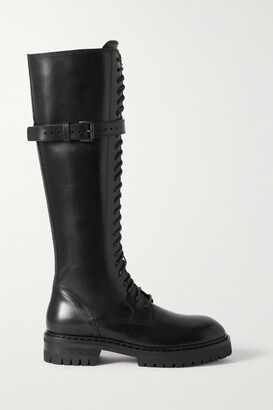 Ann Demeulemeester Alec Lace-up Leather Knee Boots