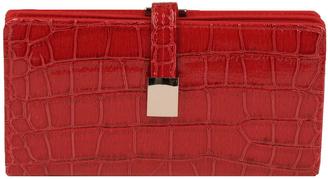 Wilsons Leather Womens Addison Cactus Croco Framed Faux-Leather Clutch