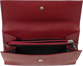 Pineider City Chic Burgundy Leather French Purse Wallet