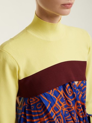 Colville - Cropped Colour-block Sweater - Yellow Multi