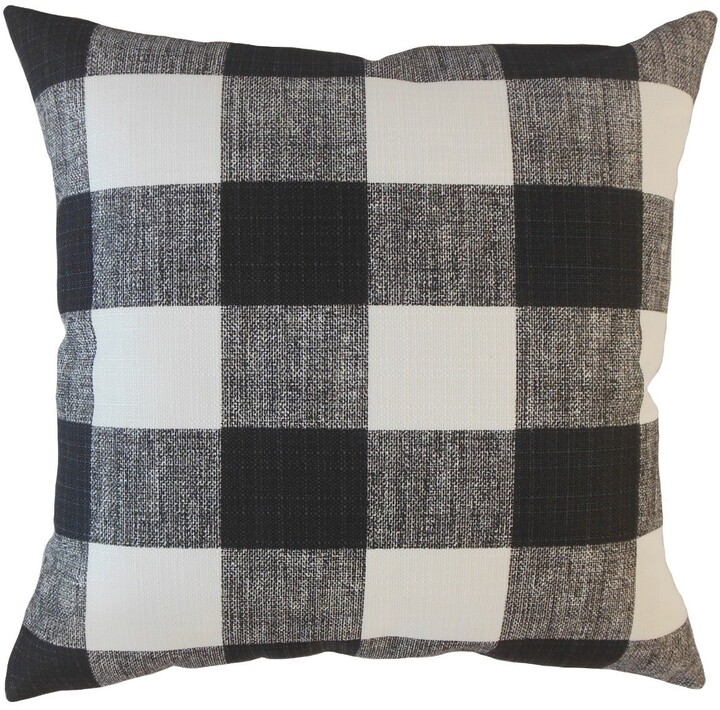 The Pillow Collection Ilayda Solid Throw Pillow Cover Dark 