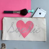 Thumbnail for your product : Solesmith Glitter Personalised Make Up Bag