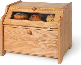 Loon Peak Ebbin Bread Box Oak Wood