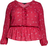 Thumbnail for your product : Gibson x International Women's Day Roselyn Ruffle Detail Smock Waist Blouse