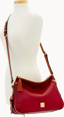 Dooney & Bourke Florentine Leather Twist Sac Shoulder Bag Natural