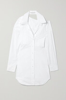 Thumbnail for your product : alexanderwang.t Cutout Cotton-poplin Mini Shirt Dress - White