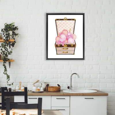 Everly Quinn Balloon & Champagne Filled Trunk Floating Frame design by Ziwei Li