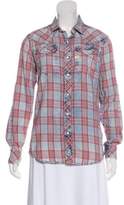 Thumbnail for your product : G Star Denim Plaid Button-Up Top Blue Denim Plaid Button-Up Top