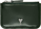 Thumbnail for your product : Ami Alexandre Mattiussi Green Ami de Cœur Zipped Wallet