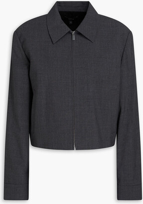 Theory★Compact Crepe Zip Up Bomber ジャケット Theory - Compact Crepe Zip Up Bomber / コンパクトクロップド