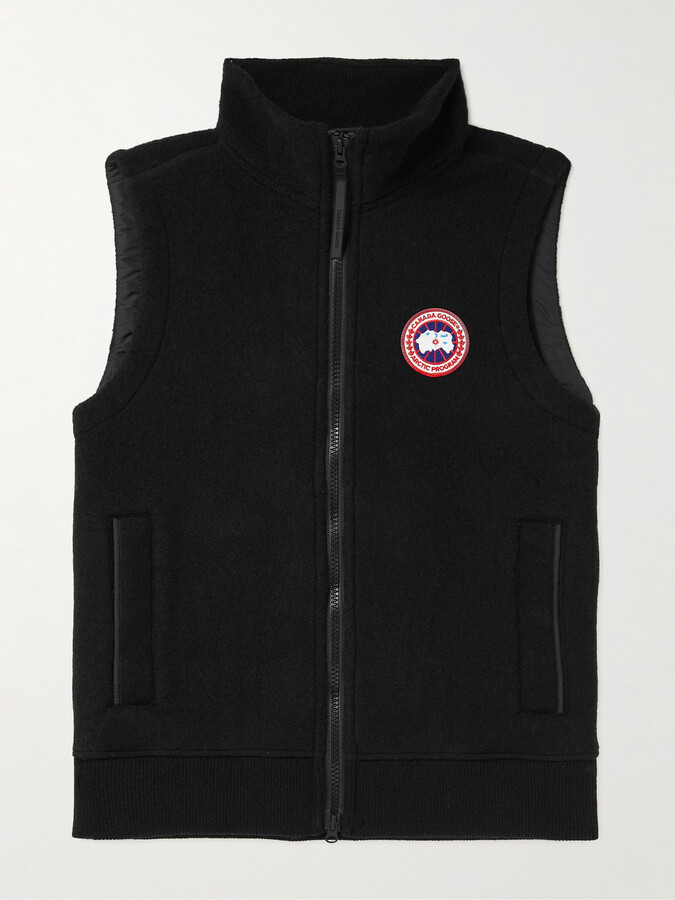 Canada Goose Mersey Logo-Appliquéd Recycled Wool-Blend Fleece Gilet