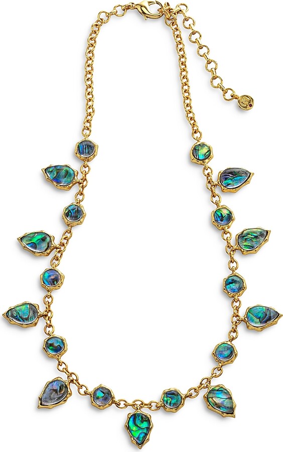 Capucine De Wulf Aurora Abalone Statement Necklace 16-18.5