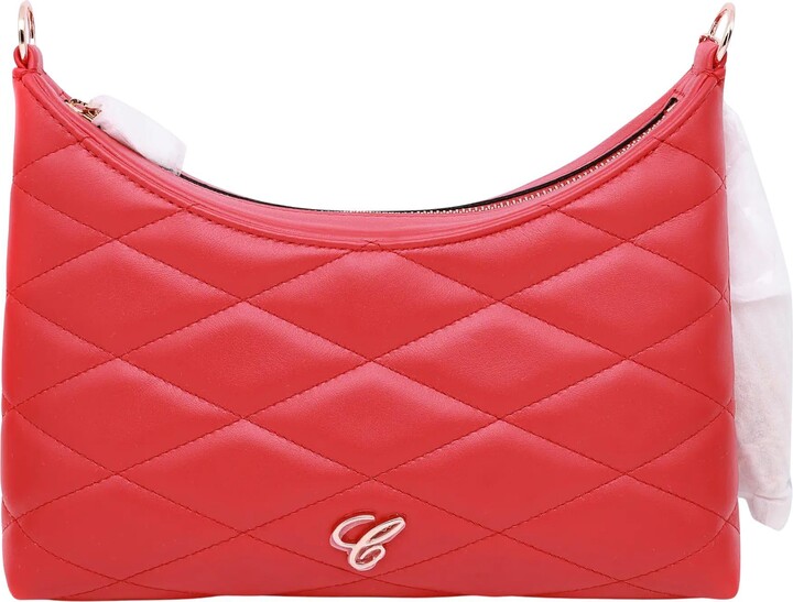 Chopard Happy Hearts Red Quilted Leather Shoulder Bag 95000-1188